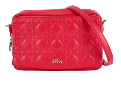 Cannage Camera Bag, &pound;580, Handbags, Red, Leather, Front view
